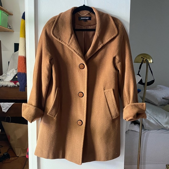 Vintage Ellen Tracy Camel Winter Coat - Picture 1 of 6